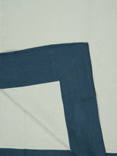 Borgo Delle Tovaglie Bauhaus Linen Tablecloth in Ice and Deep Blue