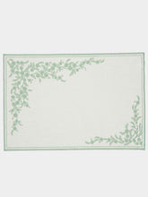 Borgo Delle Tovaglie Venaria Linen Placemat in Ivory and Sage