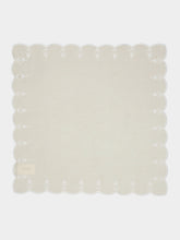 Borgo Delle Tovaglie Carlotta Linen Napkin in Sea Salt and Ivory