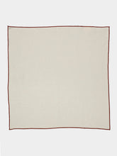 Borgo Delle Tovaglie Filo Linen Napkin in Sea Salt and Terracotta