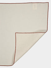 Borgo Delle Tovaglie Filo Linen Napkin in Sea Salt and Terracotta