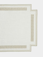 Borgo Delle Tovaglie Erica Linen Placemat in Ivory and Mastice