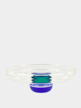 Reflections Copenhagen Clear Teal and Blue Crystal Colette Tray