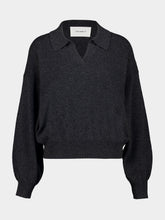Lisa Yang Charcoal Katriel Cashmere Polo Sweater