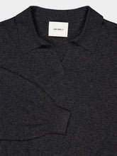 Lisa Yang Charcoal Katriel Cashmere Polo Sweater
