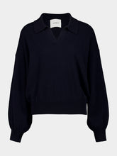 Lisa Yang Navy Katriel Cashmere Polo Sweater