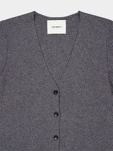 Lisa Yang Graphite Helly Short-Sleeve Cashmere Cardigan