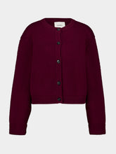 Lisa Yang Deep Plum Emmylou Cashmere Cardigan Jacket