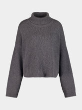 Lisa Yang Grey Knitted Cashmere Turtleneck Sweater Zerlina