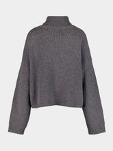 Lisa Yang Grey Knitted Cashmere Turtleneck Sweater Zerlina