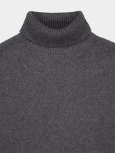 Lisa Yang Grey Knitted Cashmere Turtleneck Sweater Zerlina
