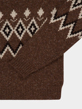 Lisa Yang Dark Cocoa Gudrun Cashmere Jacquard Jumper