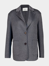 Lisa Yang Mid Grey Doublé Wool Cashmere Blazer