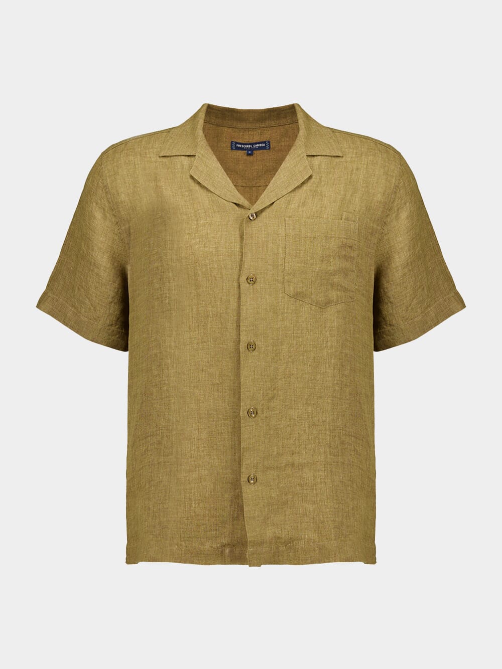 Angelo Khaki Brown Linen Shirt