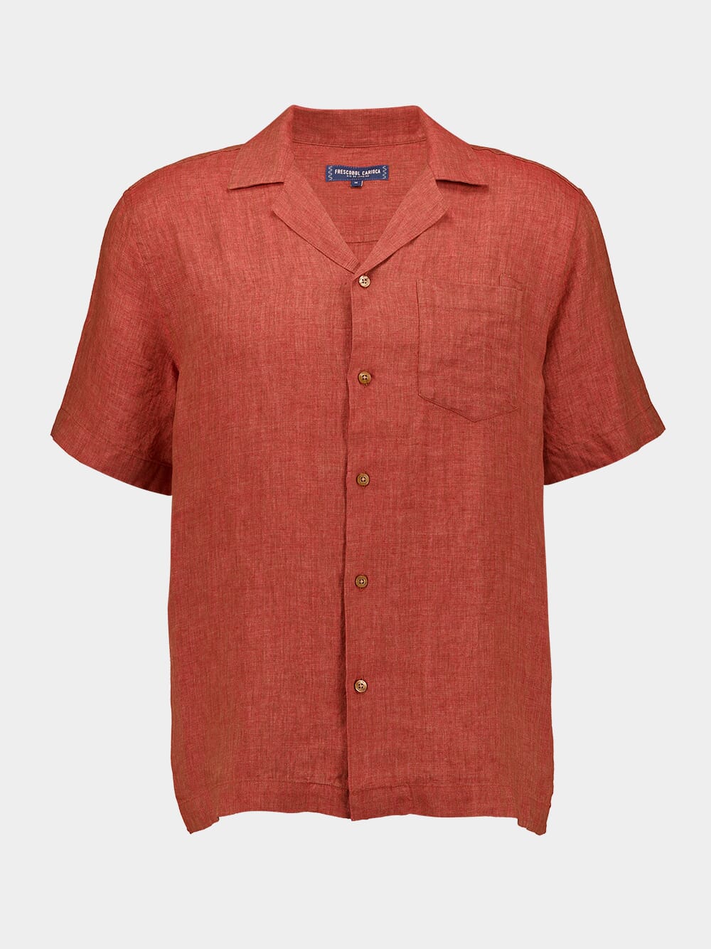 Dark Coral Angelo Linen Shirt