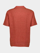 Frescobol Carioca Dark Coral Angelo Linen Shirt