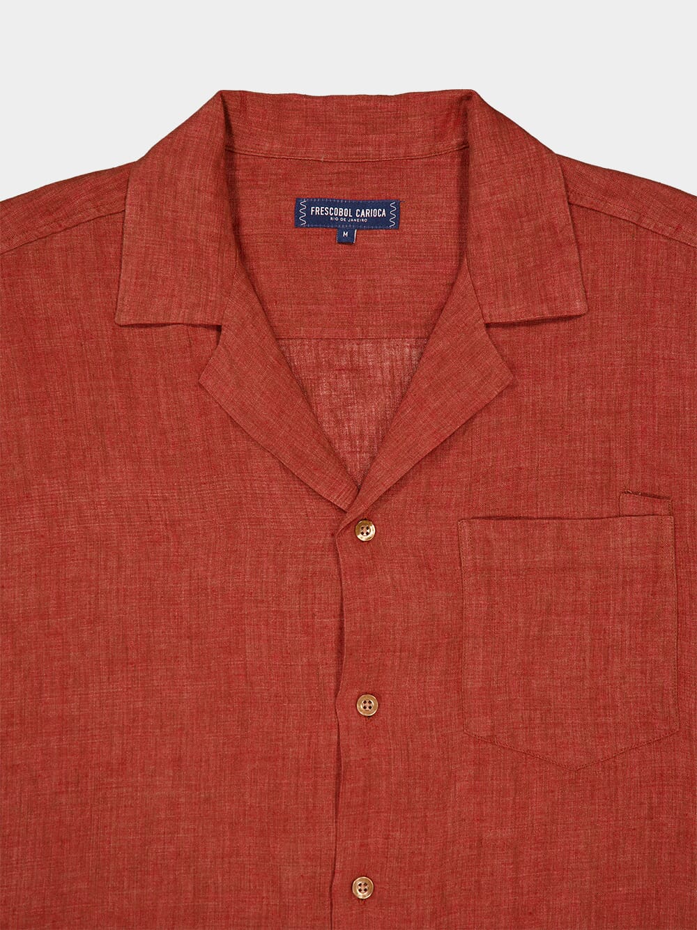 Dark Coral Angelo Linen Shirt