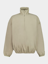 Fear Of God Essentials Timber Beige Half-Zip Hooded Sweatshirt