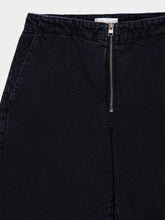 Frame Sutro Dark Blue Zip Wide-Leg Jeans