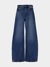 Frame Obscura Blue The Bow Wide-Leg Jeans