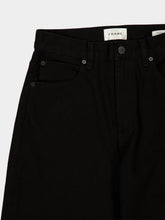Frame Black Cotton Bow Crop Wide-Leg Jeans