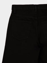 Frame Black Cotton Bow Crop Wide-Leg Jeans