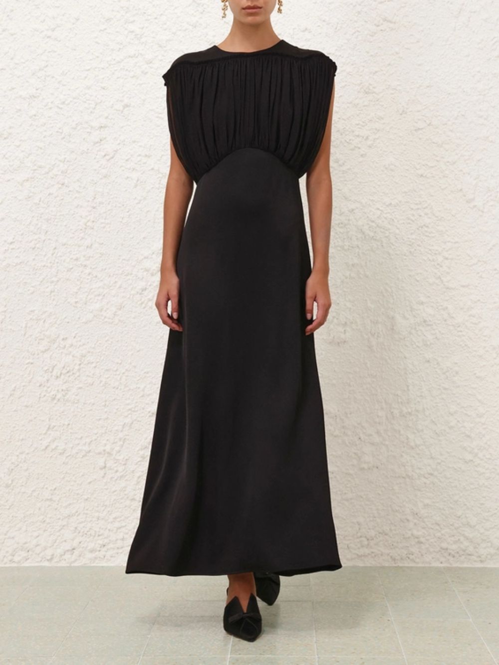 Black Crush Bias Midi Dress