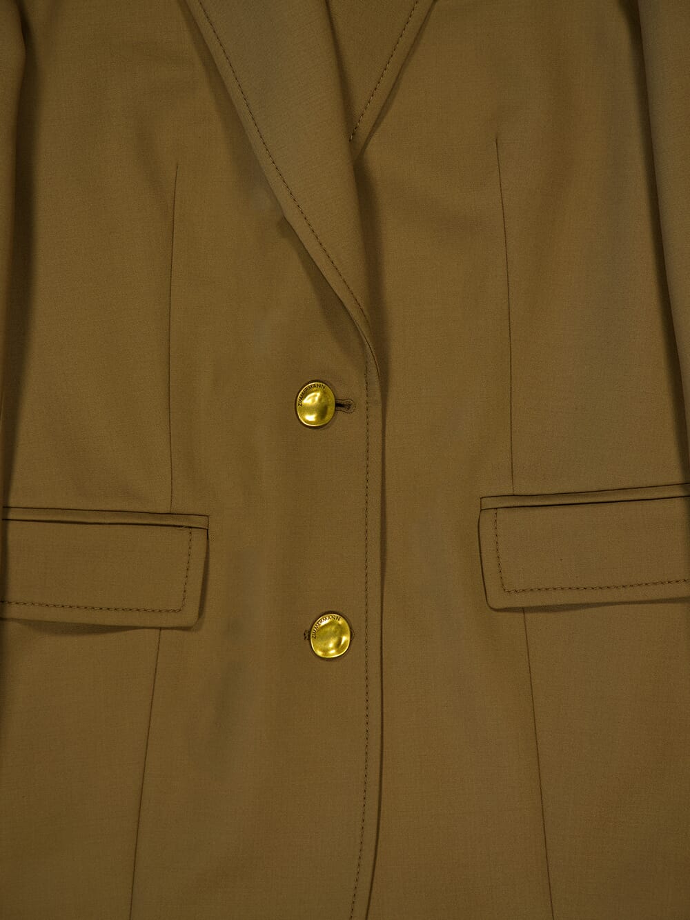 Olive Green Crush Single Breasted Jacket