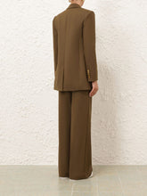 Zimmermann Olive Green Crush Single Breasted Jacket