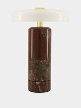Design By Us Burgundy and Opal Glossy Trip LED Lamp