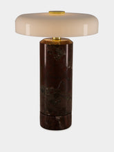 Design By Us Burgundy and Opal Glossy Trip LED Lamp