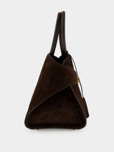 Ferragamo Brown Suede Hug Small Top Handle Bag