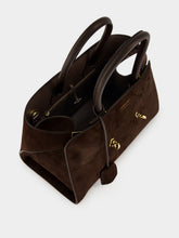 Ferragamo Brown Suede Hug Small Top Handle Bag
