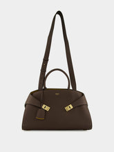 Ferragamo Hug Brown Grainy Leather Medium Handbag