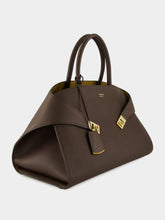 Ferragamo Hug Brown Grainy Leather Medium Handbag