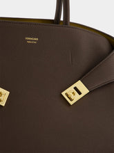 Ferragamo Hug Brown Grainy Leather Medium Handbag