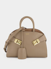 Ferragamo Warm Taupe Extra Small Hug Handbag