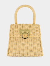 Ferragamo Natural Small Wicker Iconic Top Handle