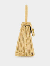 Ferragamo Natural Small Wicker Iconic Top Handle