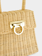 Ferragamo Natural Small Wicker Iconic Top Handle