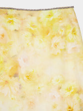Zimmermann Yellow Floral Crush Scalloped Midi Skirt