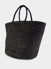 Sensi Studio Black Straw Maxi Tote