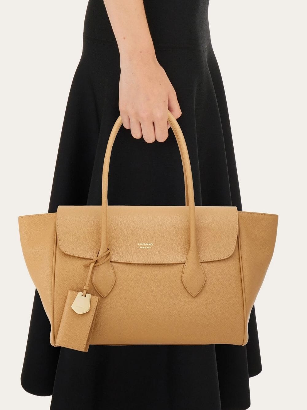 East-West Light Caramel Tote Bag