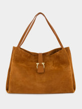 Ferragamo Brown Goatskin Suede Tote Bag