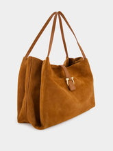 Ferragamo Brown Goatskin Suede Tote Bag
