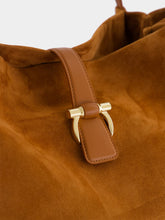 Ferragamo Brown Goatskin Suede Tote Bag