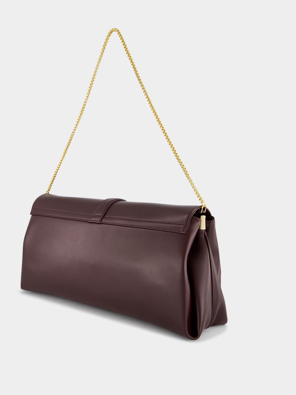 Oxblood Red Large Front Flap Soulder Bag