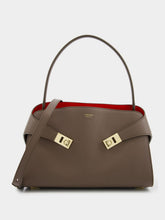 Ferragamo Clay Flame Red Small Hug Soft Leather Handbag