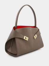 Ferragamo Clay Flame Red Small Hug Soft Leather Handbag