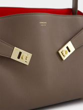 Ferragamo Clay Flame Red Small Hug Soft Leather Handbag